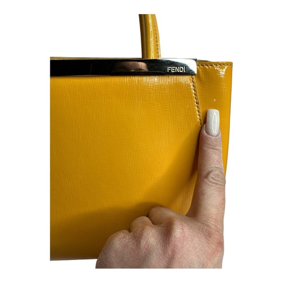Fendi Yellow Leather 2Jours 2way Crossbody Tote Bag 920FF51 - Picture 14 of 16